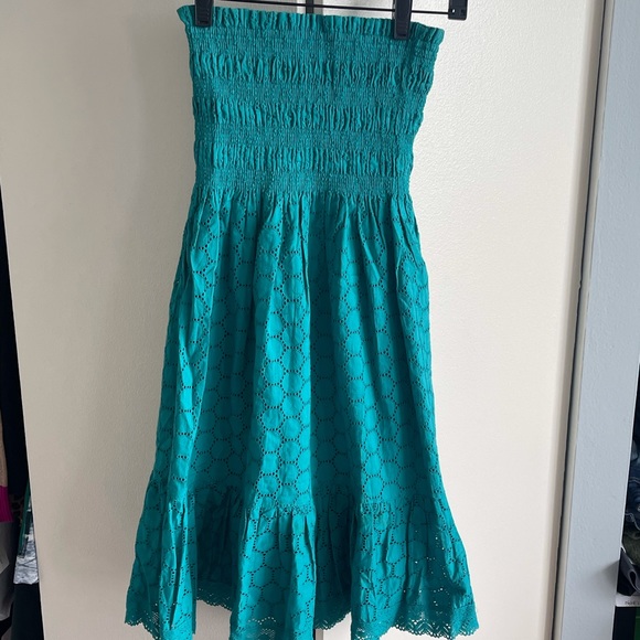 Moda International Teal Strapless Sundress - Picture 3 of 7